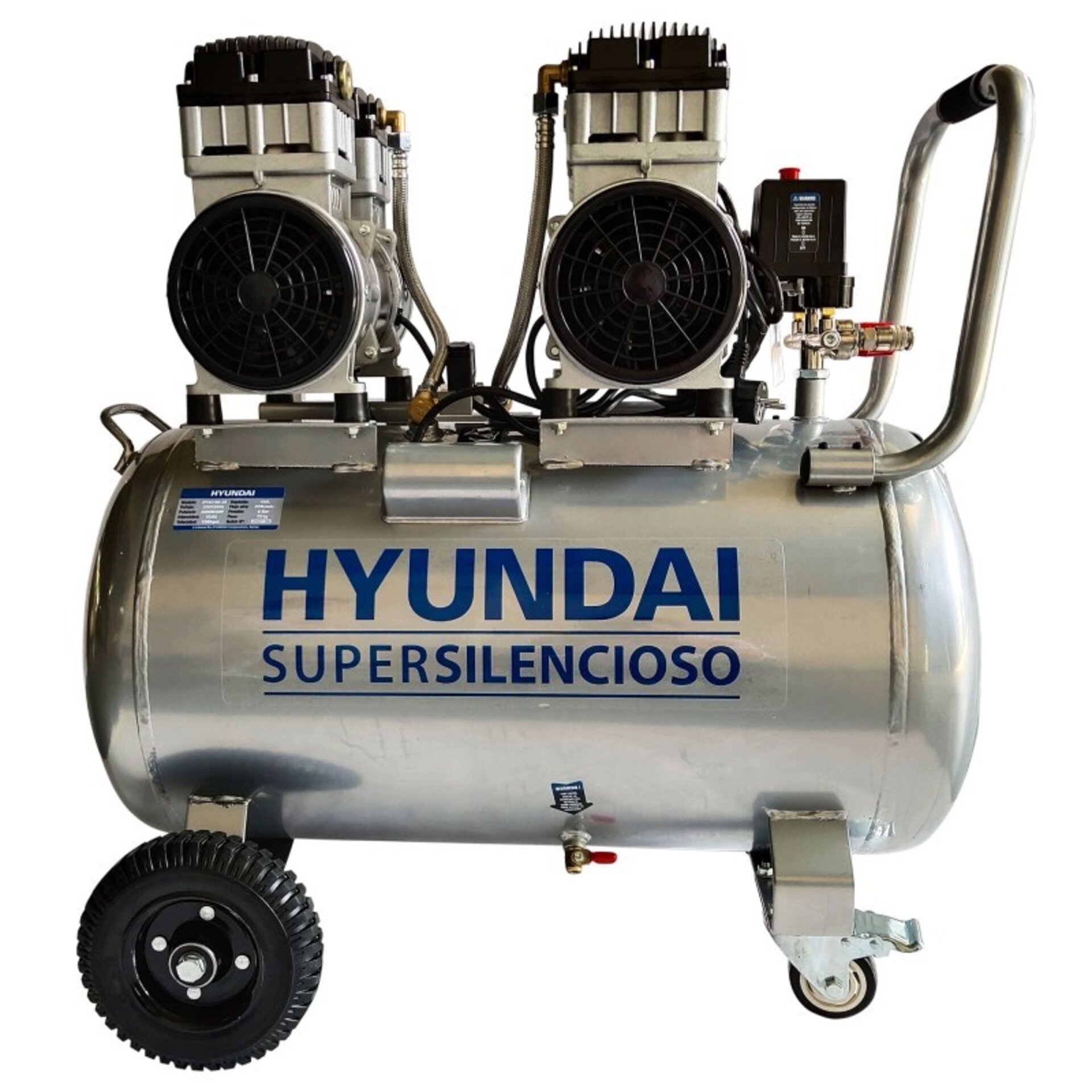COMPRESOR SILENCIOSO 100L HYAC100-3S HYUNDAI - 3