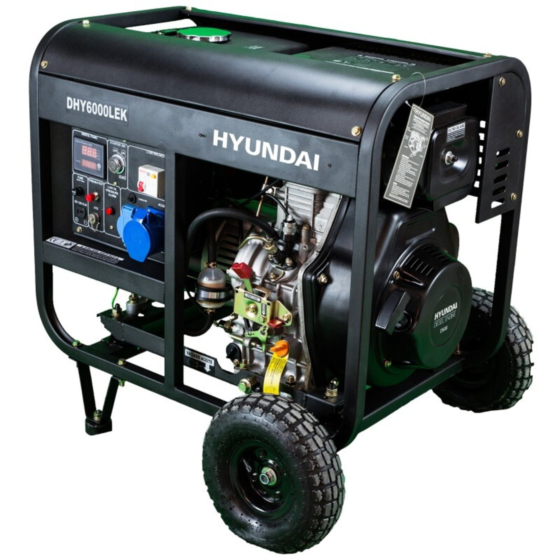 GENERADOR DIÉSEL ABIERTO MONOFÁSICO DHY6000LEK HYUNDAI - 2