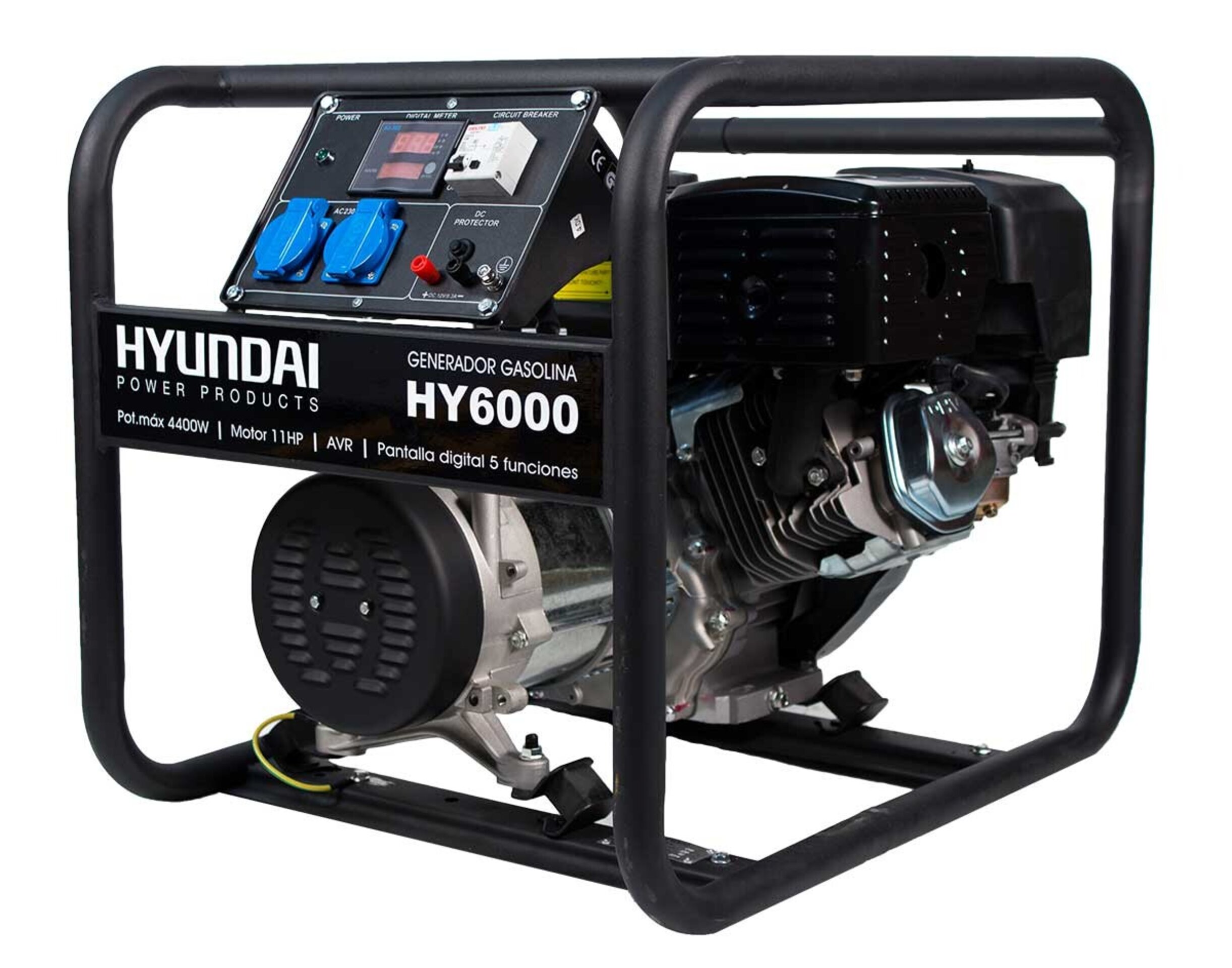 GENERADOR ELÉCTRICO MONOFÁSICO DE 4,4 KW HY6000 HYUNDAI - 2