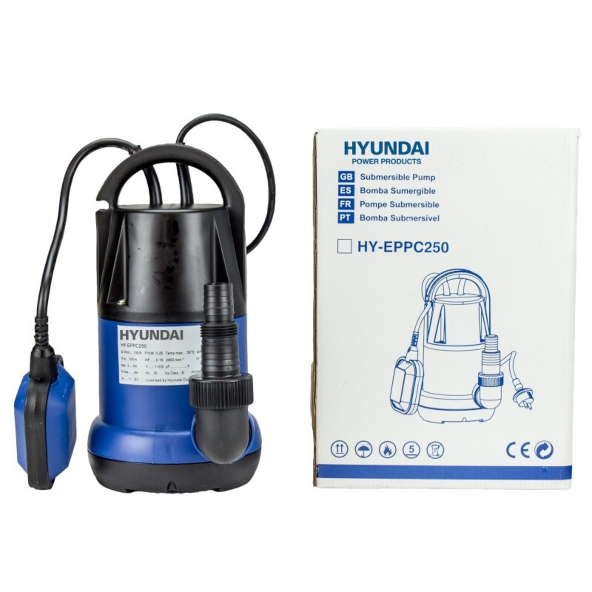 BOMBA SUMERGIBLE (AGUAS LIMPIAS) EPPC250 HYUNDAI - 3
